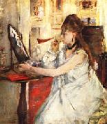 Berthe Morisot Young Woman Powdering Herself USA oil painting artist